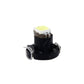 T3 0.5W LED bulb with white top LED chip and black housing, side view