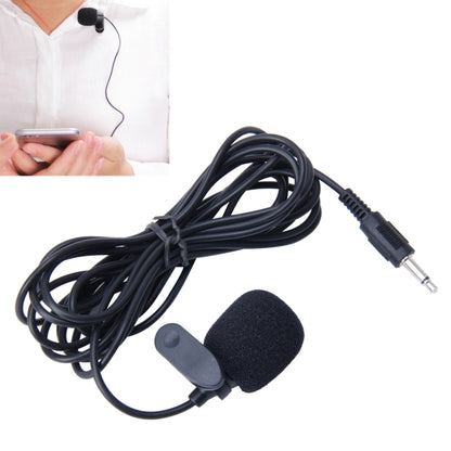 Wired clip-on external microphone with foam windscreen and 3.5mm TS plug