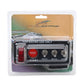Carbon fiber ignition switch panel in retail blister with red Engine Start button and ACC ports