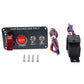 Ignition switch panel kit with carbon-fiber face, red engine start button, wiring and screws