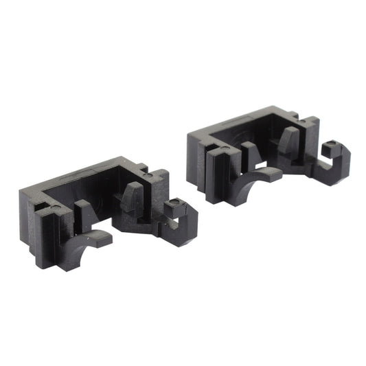 Black LED headlight bulb retainer holder adapter clips, 2-piece set for H1
