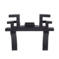 Close-up of black plastic headlight bulb retainer adapter with two side legs