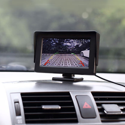 Car 4.3-inch monitor with rear parking display on a dashboard mount