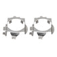 Metal LED headlight bulb holder adapters with circular ring, pair