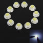 White T4.7 wedge LED bulbs (10-pack) with clear lenses in white bases