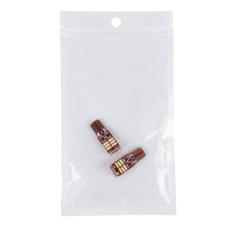 T10 LED car bulbs, 2-pack, red PCB with 12 SMD 4014 LEDs, sealed in plastic bag