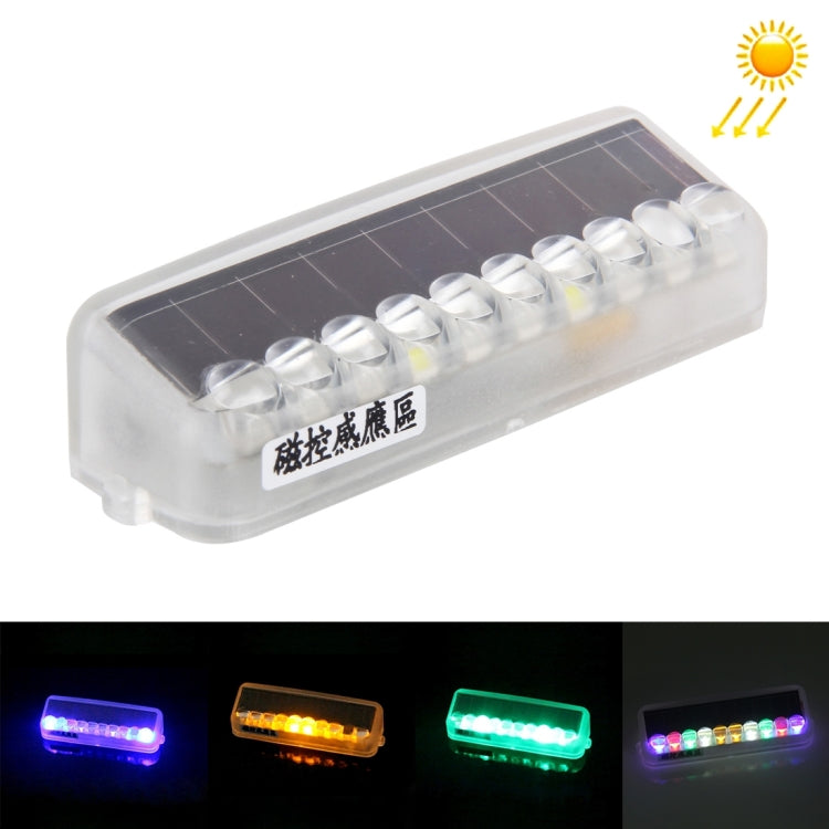 Clear solar LED warning flash light bar with multiple dome lenses