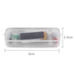 Compact LED light bar with clear housing and solar panel, 8cm x 2.4cm