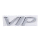 Chrome silver 'VIP' metal letter decal on clear backing sheet