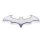 Shiny silver metal bat car sticker, bat flying silhouette