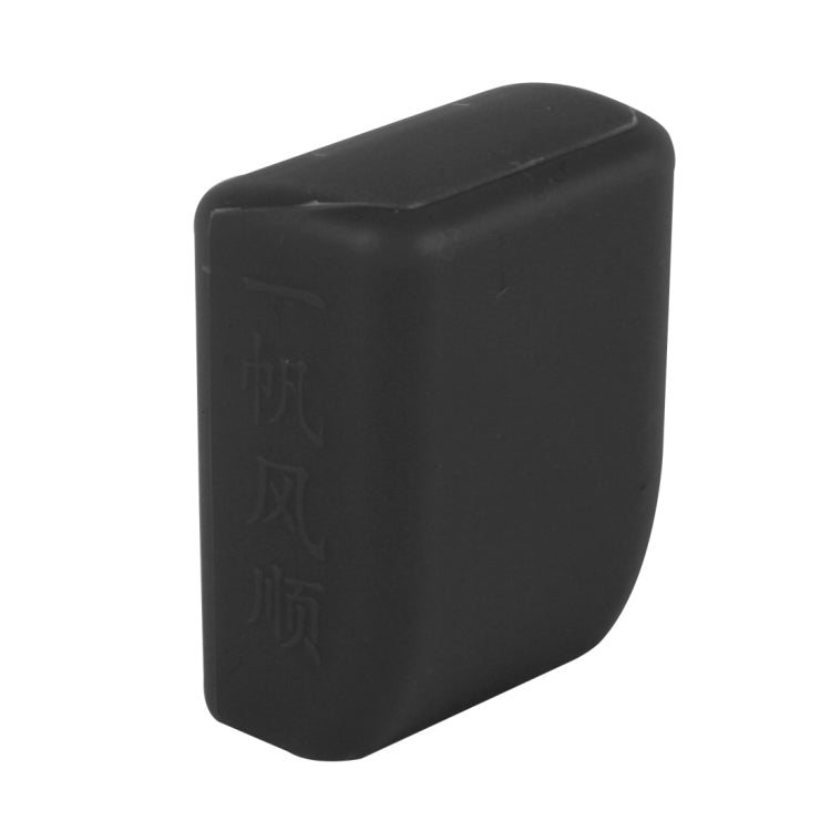 Black rubber buckle lock cover, cube shape with small top slot