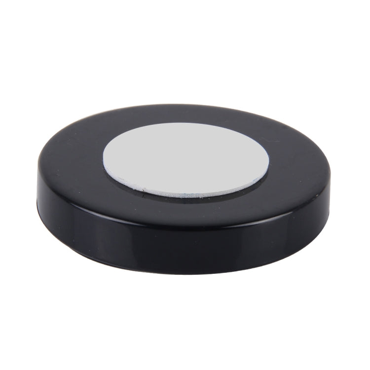 Black blind spot mirror base cap with circular mounting pad