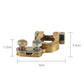 Brass battery terminal clamp with 1.2 cm and 3.5 cm dimensions, 4 cm length