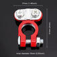 Red U-shaped battery terminal clamp with silver screws, inner diameter 16mm, 37x51mm