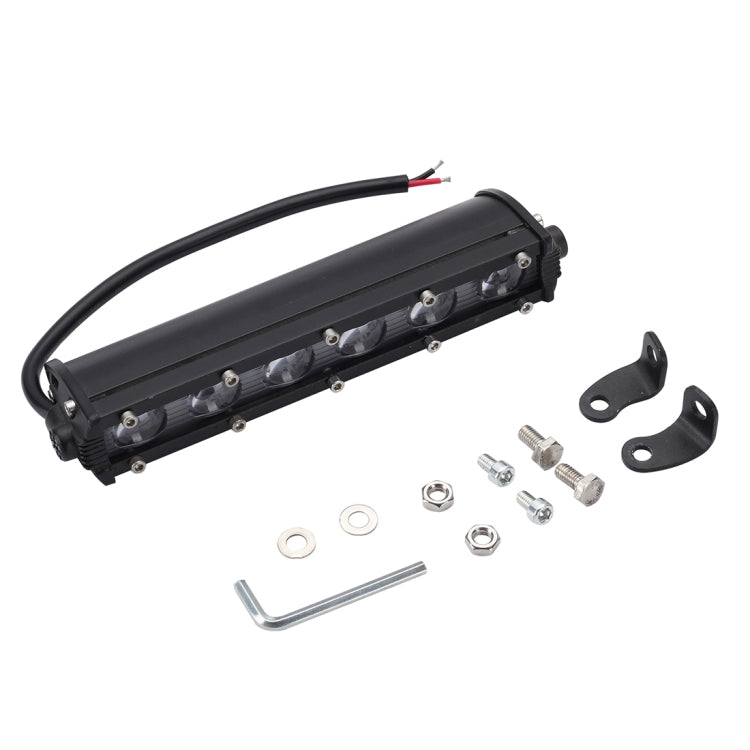 8-inch LED light bar with wiring harness and mounting brackets with hardware included