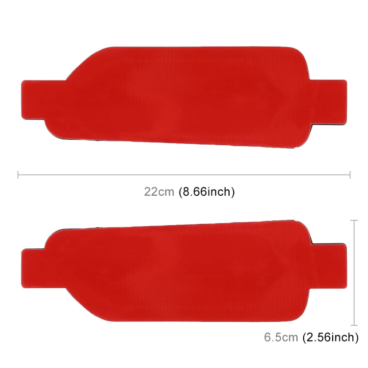 Red car decorative sticker insert with size markings, 22cm length