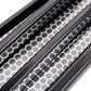 Close-up of black honeycomb grille-look decorative sticker with hex pattern