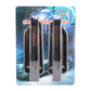 Blister pack containing two black honeycomb grille-look car decorative stickers