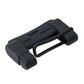 Black seat belt buckle plug protective cover case, molded plastic with U-shaped cutout