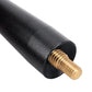 Black car antenna tube with gold threaded connector at the tip