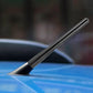 Roof-mounted car antenna aerial with black base and extended pole