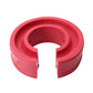 Red D-type shock absorber spring bumper buffer with split ring and inner channel
