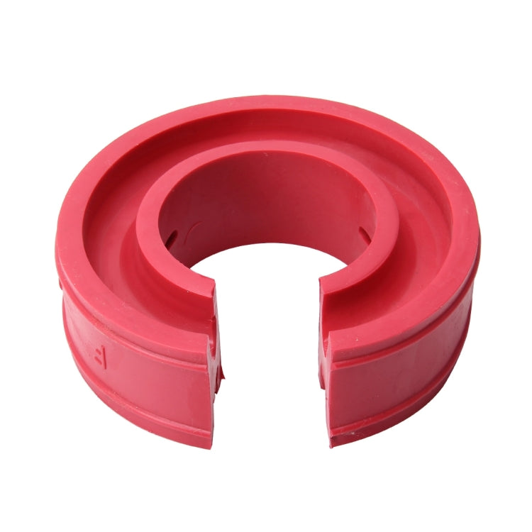 Red D-type shock absorber spring bumper buffer with split ring and inner channel