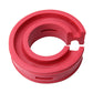 Red D-type shock absorber spring bumper buffer with notch and inner circular groove