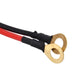 Wire ring terminals with black insulation and red/black leads for 12V car lighter plug