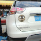3D metal skull auto sticker on car, gold tone skull with eye cutouts and teeth