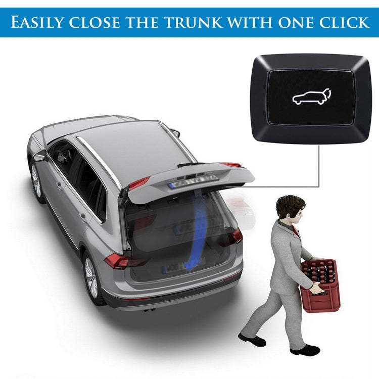 Universal car trunk release switch, black LED illuminated button housing