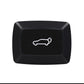 Car trunk release LED switch with white car icon on black rocker