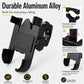 Black handlebar phone bracket with adjustable cradle and clamp mount for 60–100 mm devices