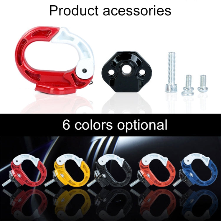 Assorted colorful aluminum bag hooks with mounting accessories
