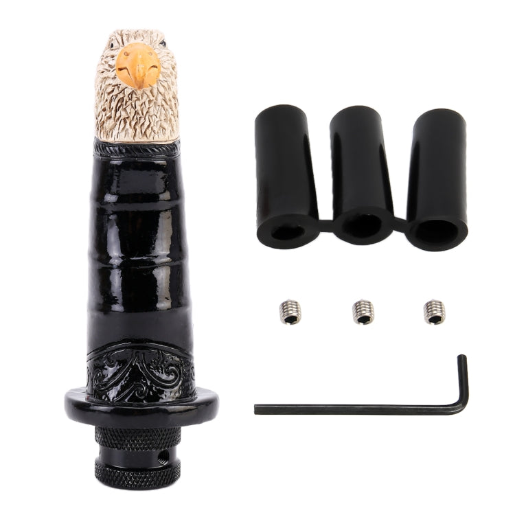 Gear shift knob kit: black eagle topper, three rubber caps, screws, hex wrench