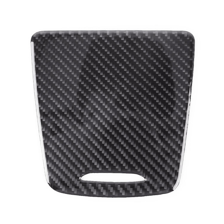 Black carbon fiber storage box panel decal, textured weave with oval handle cutout