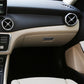 Car central control storage panel area with carbon fiber style insert