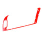 Red navigation outer frame trim sticker with two cutout windows, corner detail