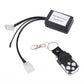 3-pin DC flash remote control set with key fob and two white connector plugs