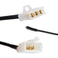 3-pin wiring harness with white plugs and gold terminals for flash remote