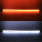 Dual-color LED light strip glow: orange top and white bottom