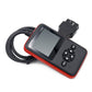 Handheld diagnostic scanner with screen, directional keys, and attached power cable
