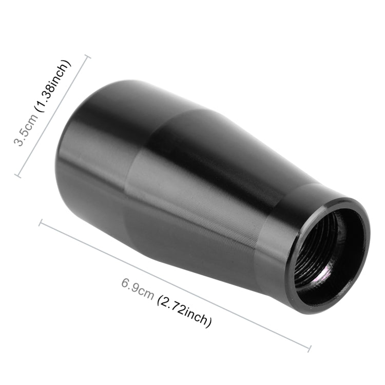 Car gear shift knob, black cone shape with threaded bottom insert