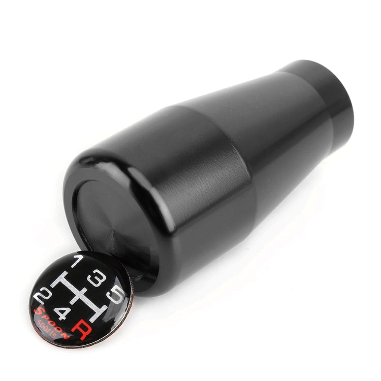 Car gear shift knob, black cone shape with top H R gear dial