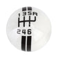 White ball gear shift knob with black 1 3SR and 246 markings