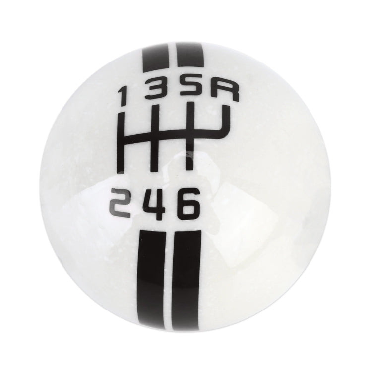 White ball gear shift knob with black 1 3SR and 246 markings