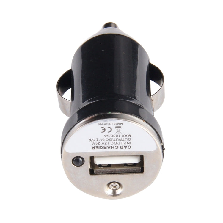 Car Bluetooth charger plug for speakerphone with USB power port and metal connector.