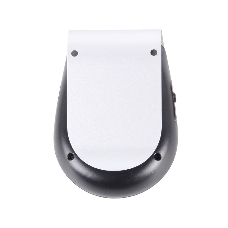 Black Bluetooth in-car speakerphone back with clip mount and screw holes.