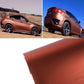 Metallic matte car decal wrap sheet in brown, showing rolled edge and backing