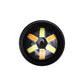 Round face of 7443 LED bulb with multi-color yellow and white LED chips